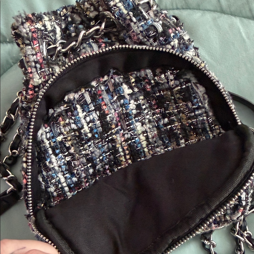 Zara Tweed Mini Backpack - Picture 2 of 6